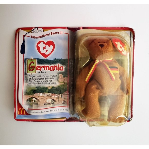 Germania the Bear McDonalds TY International Bears II Beanie Baby 1990 Rare - Picture 2 of 4